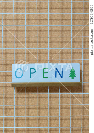 Letter card OPEN sign Letter card OPEN sign 125024893