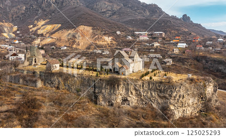 Aerial view of Akhtala Monastery Fortress Aerial view of Akhtala Monastery Fortress 125025293