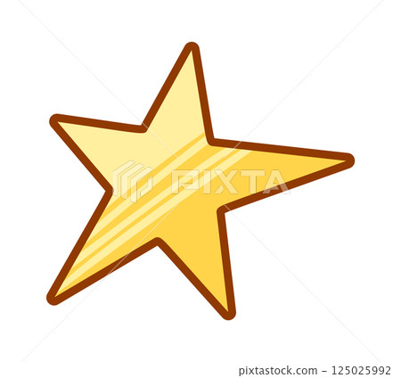 Shiny golden star hand drawn 125025992