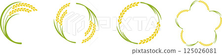稻米稻穗插圖框架1 稻米稻穗插圖框架1 125026081