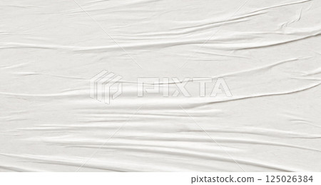 White blank crumpled and creased paper poster texture background White blank crumpled and creased paper poster texture background 125026384