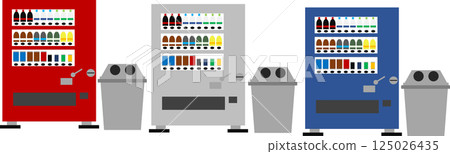 Vending machine graphic material illustration Vending machine graphic material illustration 125026435