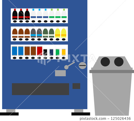 Vending machine graphic material illustration Vending machine graphic material illustration 125026436