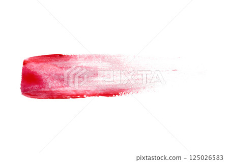 Red brush stroke isolated on white background Red brush stroke isolated on white background 125026583