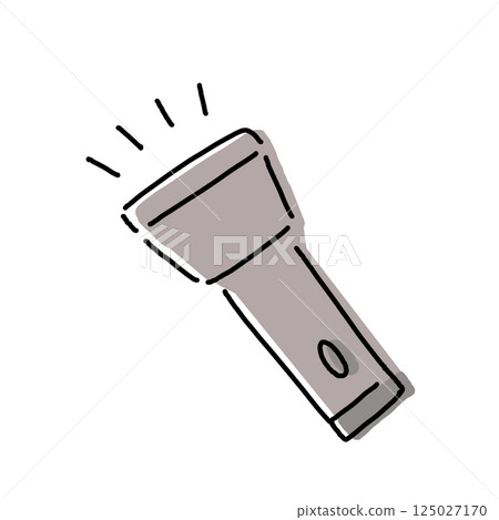 簡單手電筒的圖像插圖 125027170