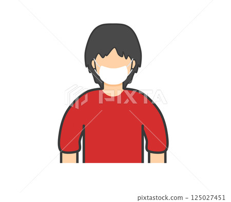 Masked man in red clothes Masked man in red clothes 125027451