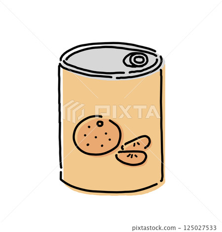 簡單的罐裝橙子插畫 125027533