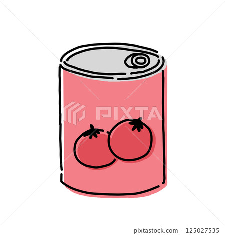 Simple canned tomatoes illustration 125027535