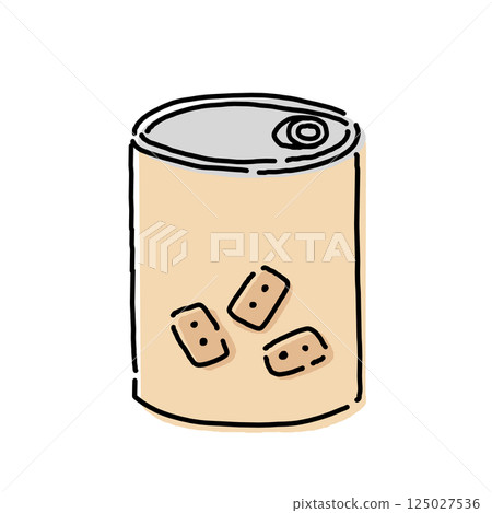 Simple illustration of a can of dry bread Simple illustration of a can of dry bread 125027536