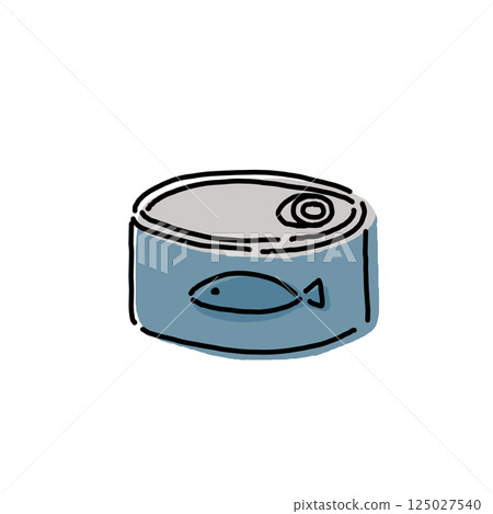 Simple canned fish illustration 125027540