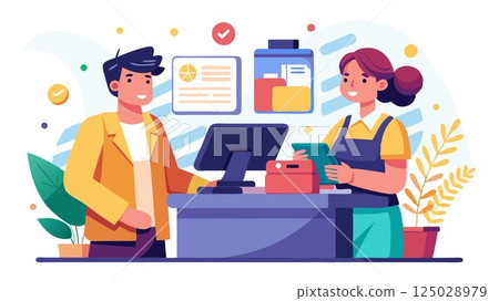 Cashiers play an essential role in the smooth operation of a retail store, ensuring accurate transactions and a positive customer experience. 125028979