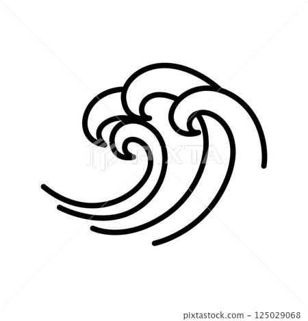 Marine port icon. Outline linear vector symbol. Linear style illustration with editable stroke isolated on white background 125029068
