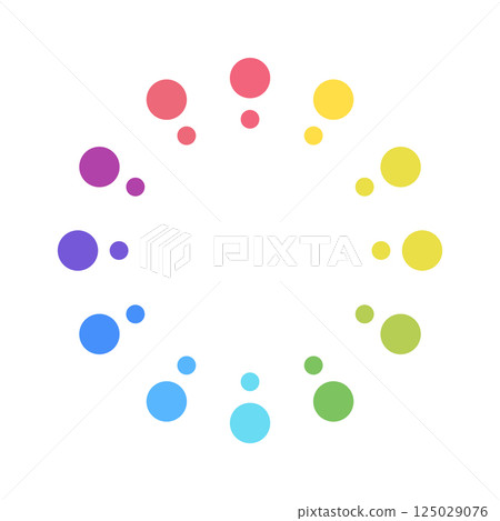Colorful circle loader icon. Symbol of reload, refresh, loading, recycle and repeat. Interconnecting round arrow vector icon Colorful circle loader icon. Symbol of reload, refresh, loading, recycle and repeat. Interconnecting round arrow vector icon 125029076