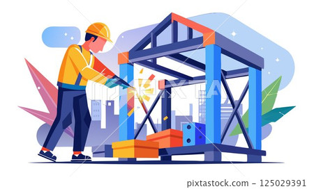 They follow blueprints and engineering plans to ensure accurate and precise installation of structural steel components. 125029391
