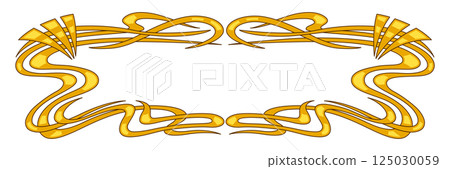Frame in art nouveau style. Decorative geometric element. Frame in art nouveau style. Decorative geometric element. 125030059