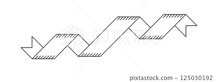 Illustration of ribbon. Decorative abstract banner. 125030192
