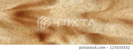 Weathered old coffee colored parchment paper seamless bg with big dark brown spots 125030582