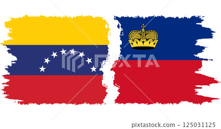 Liechtenstein and Venezuela grunge flags connection vector Liechtenstein and Venezuela grunge flags connection vector 125031125