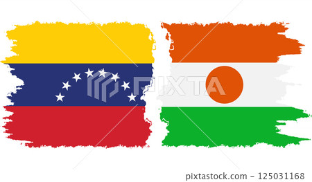 Niger and Venezuela grunge flags connection vector 125031168