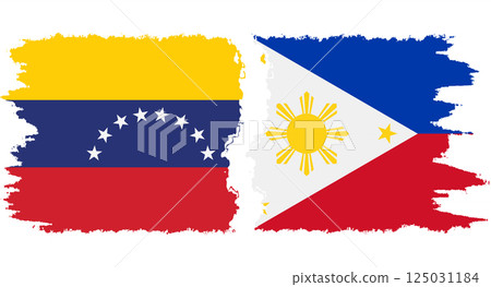 Philippines and Venezuela grunge flags connection vector 125031184