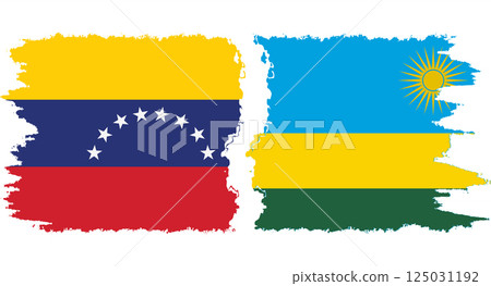 Rwandan and Venezuela grunge flags connection vector Rwandan and Venezuela grunge flags connection vector 125031192