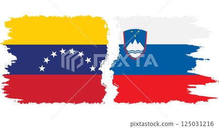 Slovenia and Venezuela grunge flags connection vector Slovenia and Venezuela grunge flags connection vector 125031216