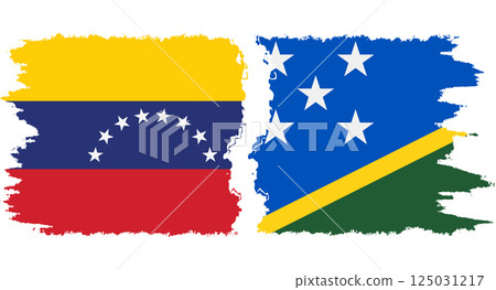 Solomon Islands and Venezuela grunge flags connection vector Solomon Islands and Venezuela grunge flags connection vector 125031217
