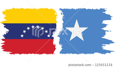 Somalia and Venezuela grunge flags connection vector Somalia and Venezuela grunge flags connection vector 125031218