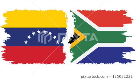 South Africa and Venezuela grunge flags connection vector South Africa and Venezuela grunge flags connection vector 125031221