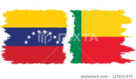 Benin and Venezuela grunge flags connection vector Benin and Venezuela grunge flags connection vector 125031472