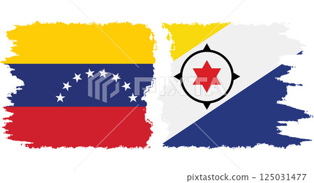 Bonaire and Venezuela grunge flags connection vector Bonaire and Venezuela grunge flags connection vector 125031477