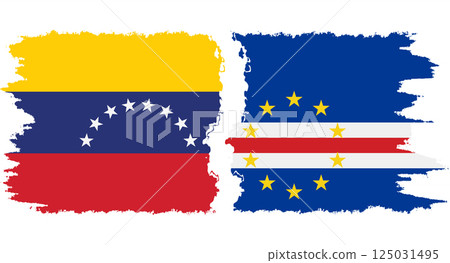 Cape Verde and Venezuela grunge flags connection vector Cape Verde and Venezuela grunge flags connection vector 125031495