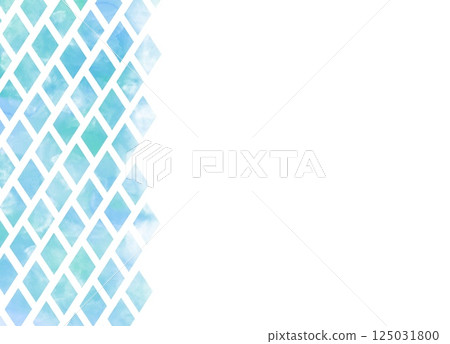 藍色水彩鑽石圖案左 藍色水彩鑽石圖案左 125031800