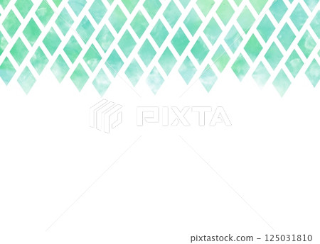 Green watercolor rhombus pattern on Green watercolor rhombus pattern on 125031810