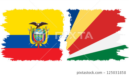 Seychelles and Ecuador grunge flags connection vector Seychelles and Ecuador grunge flags connection vector 125031858