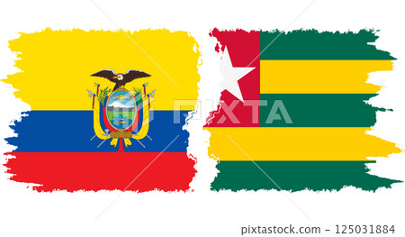 Togolese Republic and Ecuador grunge flags connection vector Togolese Republic and Ecuador grunge flags connection vector 125031884