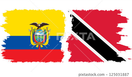 Trinidad and Tobago and Ecuador grunge flags connection vector Trinidad and Tobago and Ecuador grunge flags connection vector 125031887