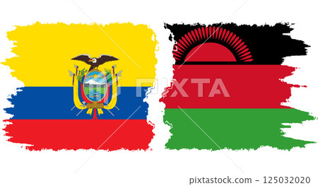 Malawi and Ecuador grunge flags connection vector Malawi and Ecuador grunge flags connection vector 125032020