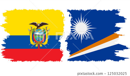Marshall Islands and Ecuador grunge flags connection vector Marshall Islands and Ecuador grunge flags connection vector 125032025
