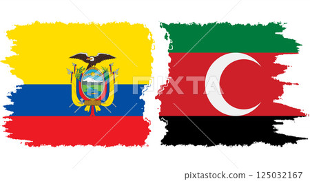 Darfur and Ecuador grunge flags connection vector Darfur and Ecuador grunge flags connection vector 125032167