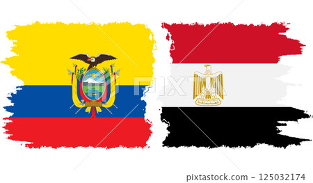 Egypt and Ecuador grunge flags connection vector Egypt and Ecuador grunge flags connection vector 125032174