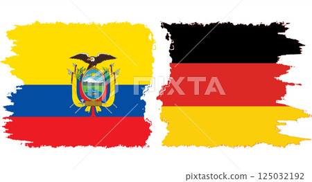 Germany and Ecuador grunge flags connection vector Germany and Ecuador grunge flags connection vector 125032192