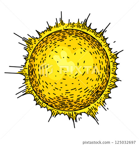 sunset sun sketch hand drawn vector 125032697