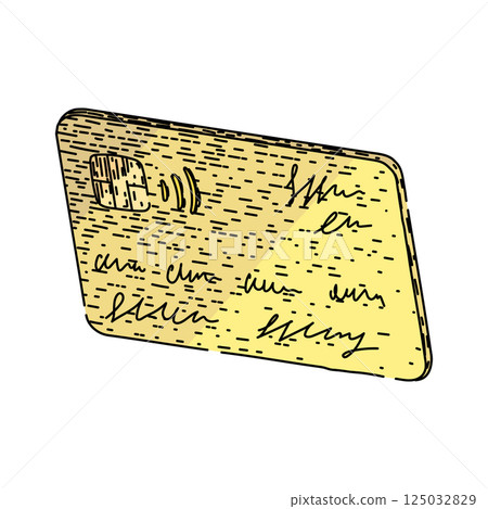 balance credit card sketch hand drawn vector 125032829