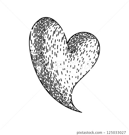 cardiology heart sketch hand drawn vector 125033027