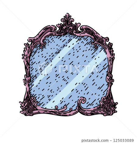 collectible vintage mirror sketch hand drawn vector 125033089
