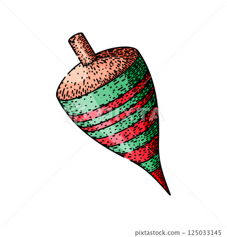 physics spinning top sketch hand drawn vector physics spinning top sketch hand drawn vector 125033145