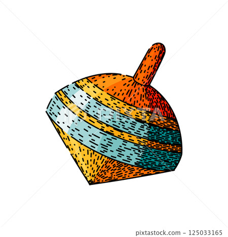 gyroscope spinning top sketch hand drawn vector gyroscope spinning top sketch hand drawn vector 125033165