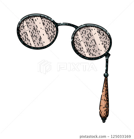 classic spectacles sketch hand drawn vector 125033169