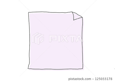 Simple hand-drawn paper line drawing illustration - Purple Simple hand-drawn paper line drawing illustration - Purple 125033178